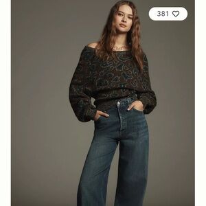 By Anthropologie Animal Print Sweater S